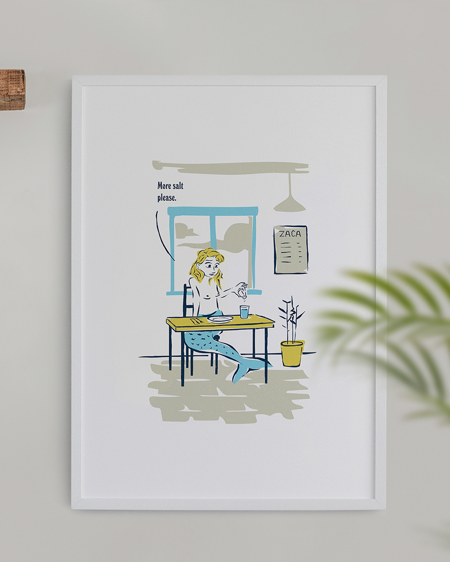 illustration for restaurant's wall