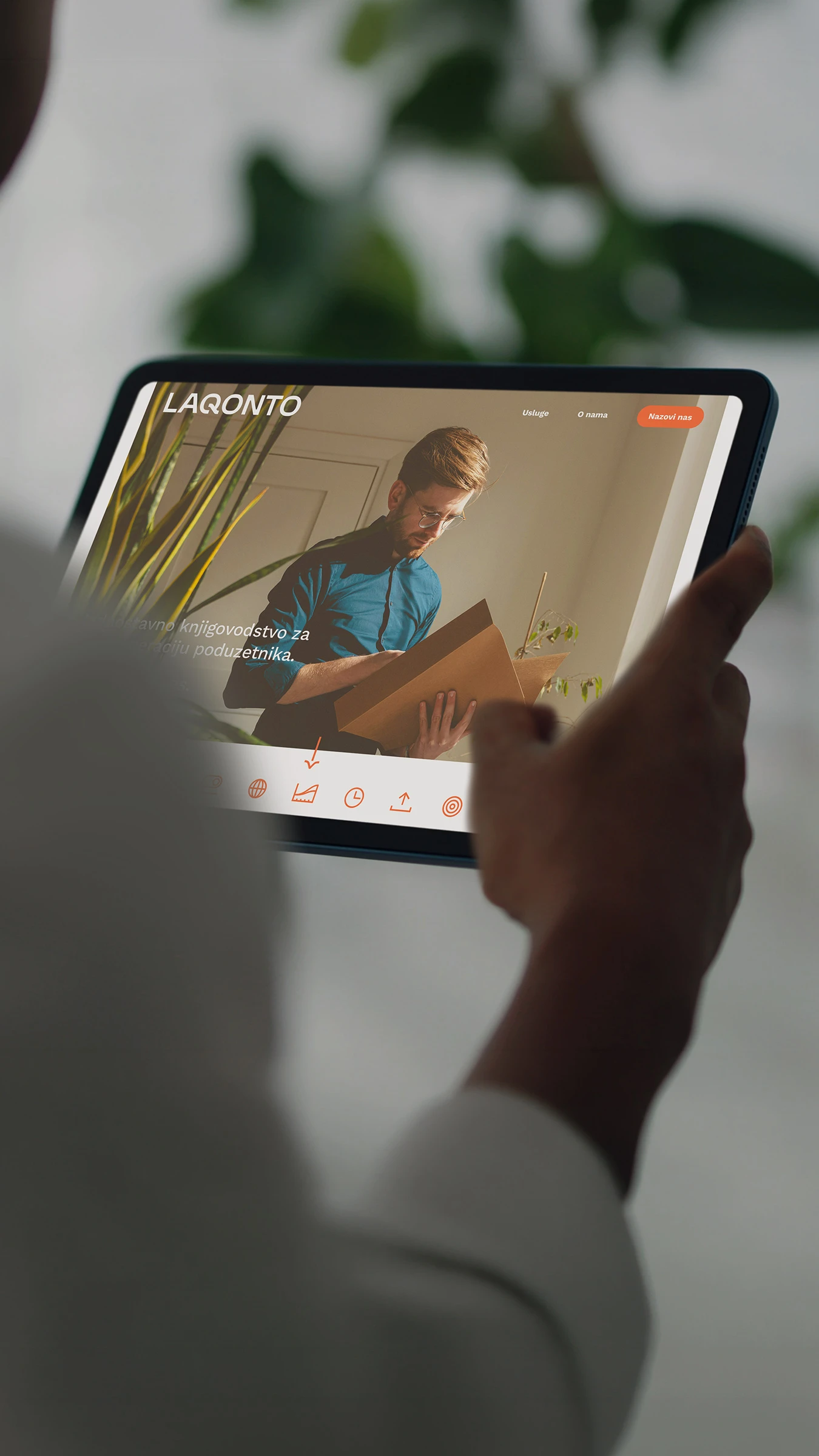 dizajn web sučelja i prikaz na tabletu
